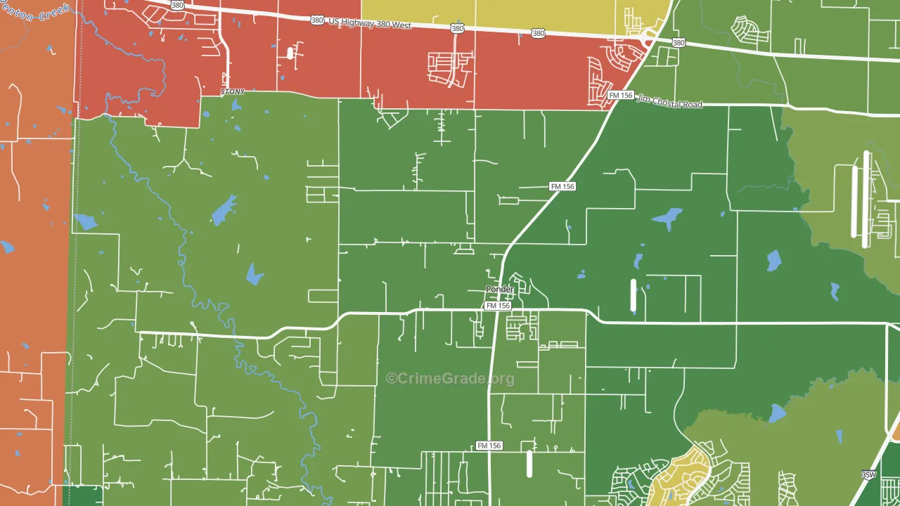 76259, TX Map of Theft Rates