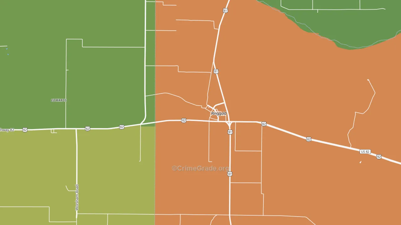 76261, TX Map of Theft Rates