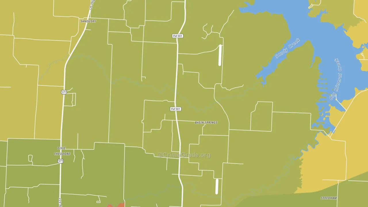 76264, TX Map of Theft Rates