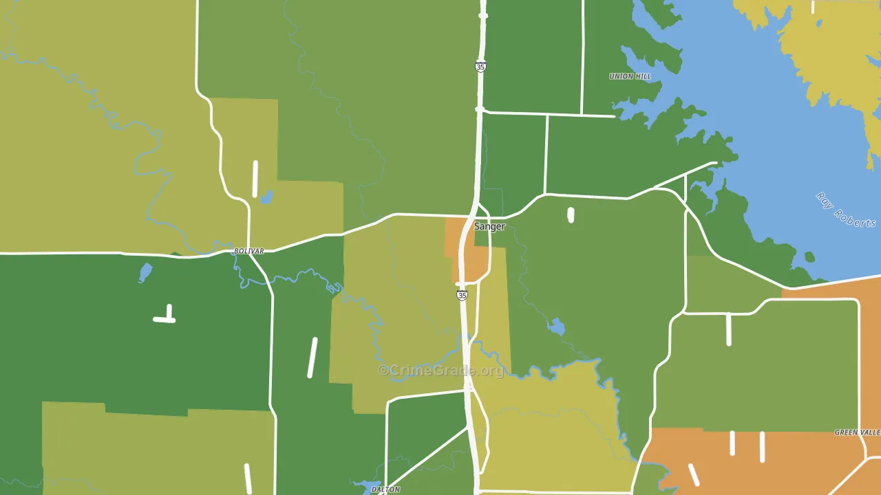 76266, TX Map of Theft Rates