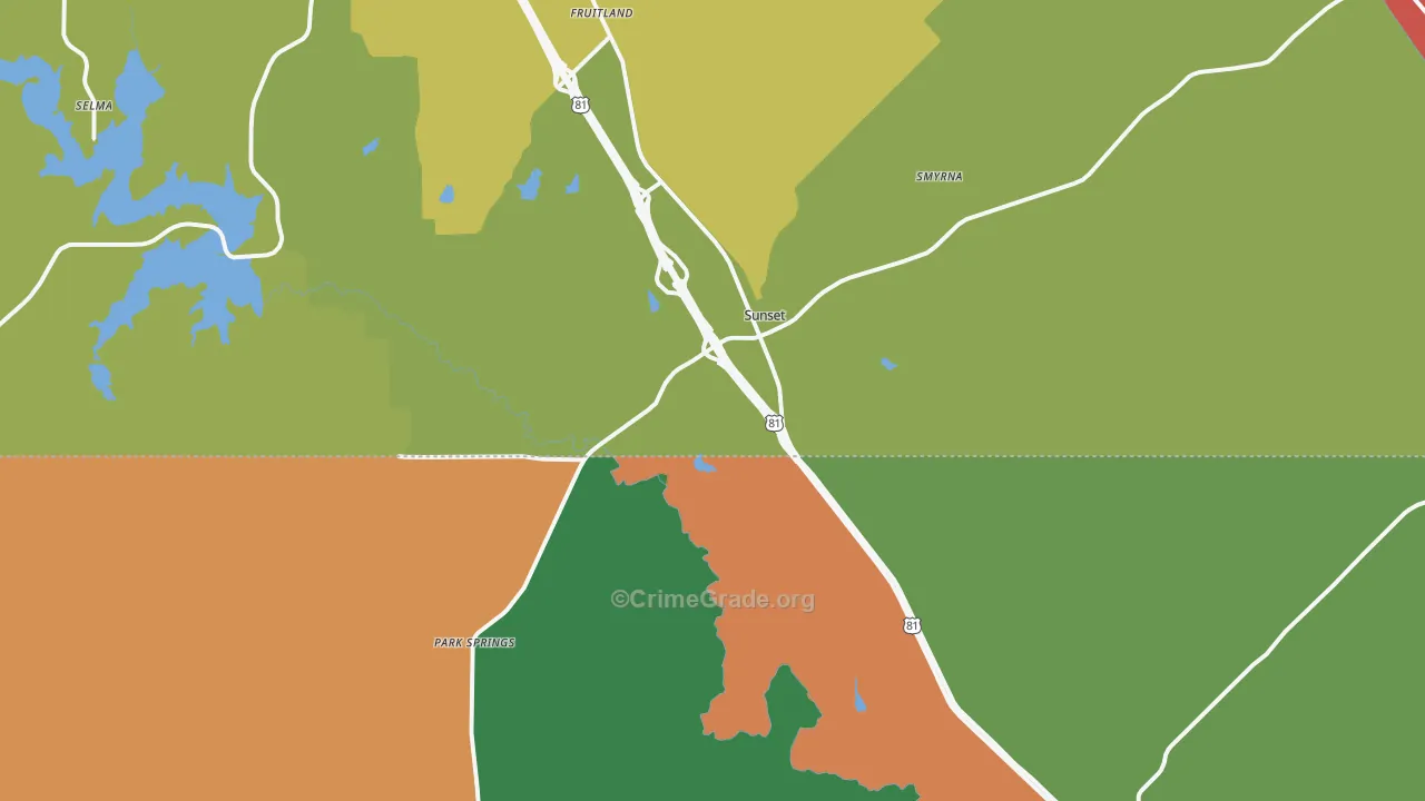 76270, TX Map of Theft Rates