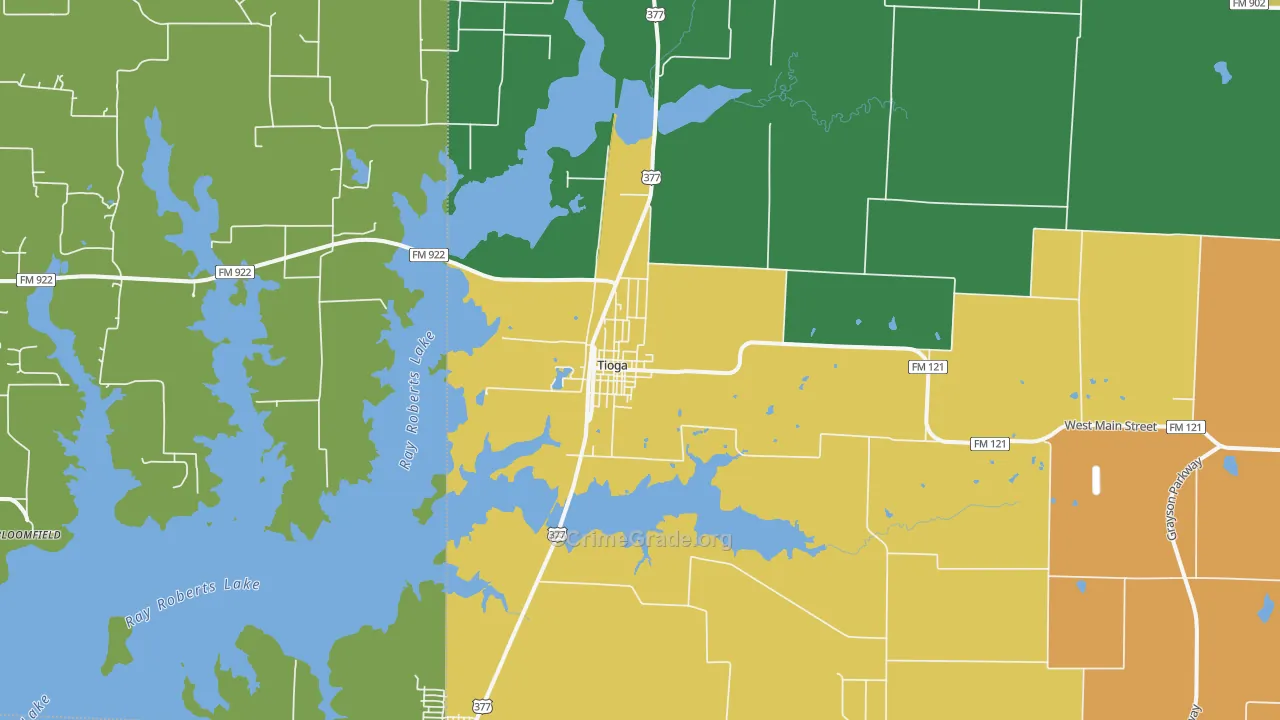 76271, TX Map of Theft Rates