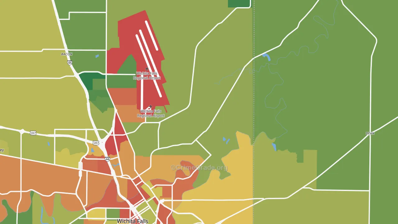 76305, TX Map of Theft Rates