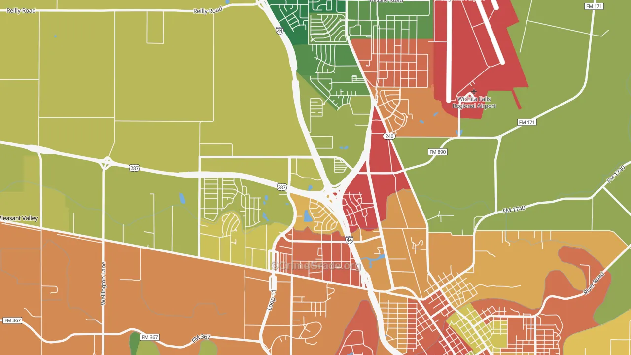 76306, TX Map of Theft Rates