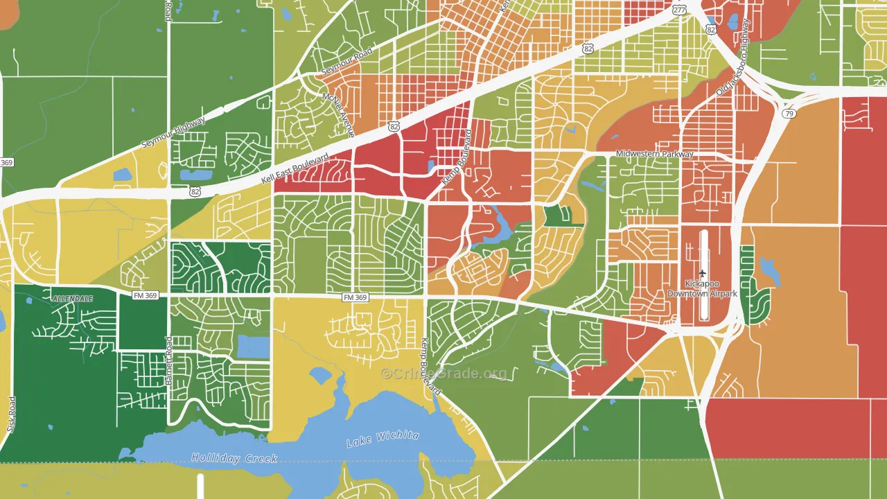 76308, TX Map of Theft Rates