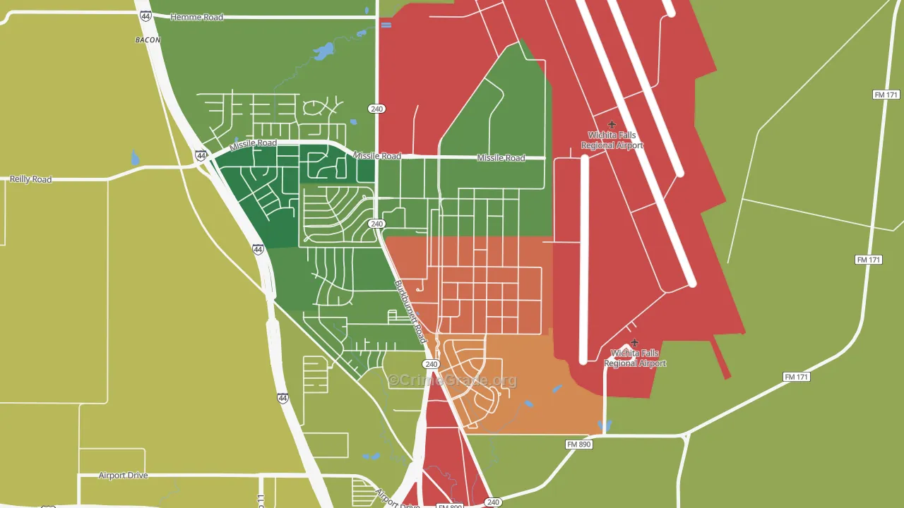76311, TX Map of Theft Rates