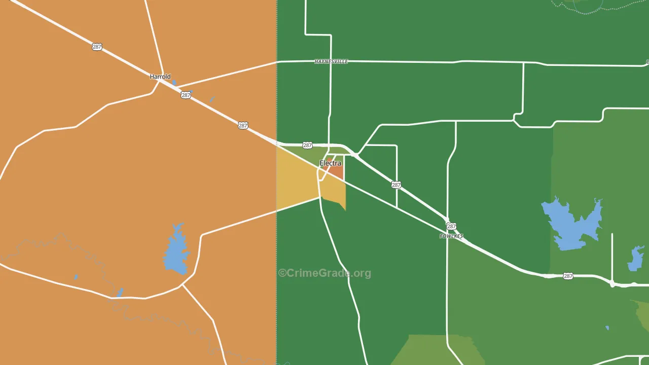 76360, TX Map of Theft Rates