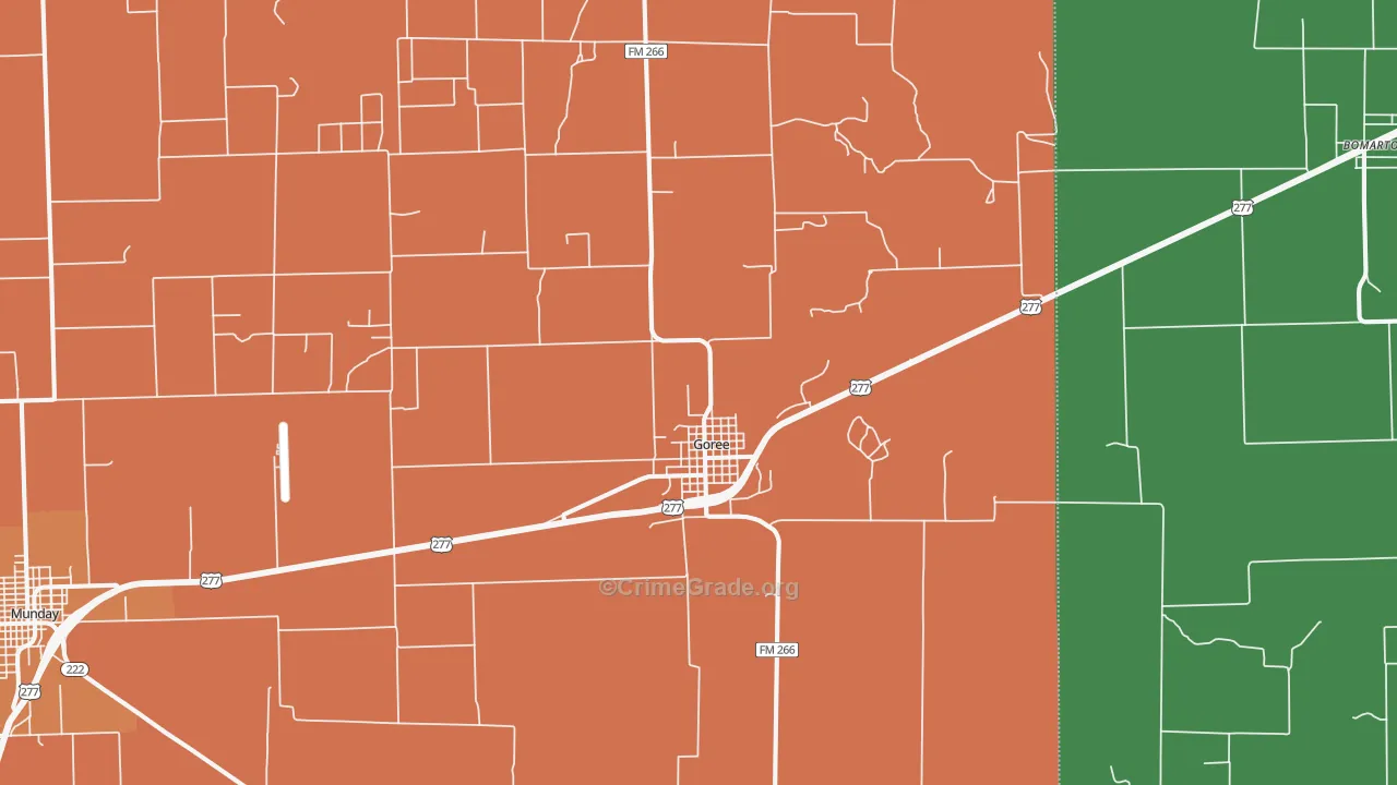 76363, TX Map of Theft Rates