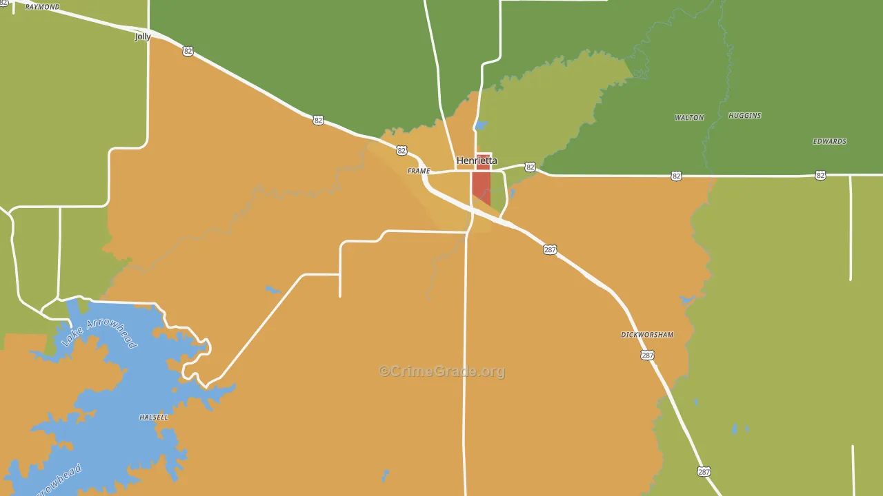 76365, TX Map of Theft Rates