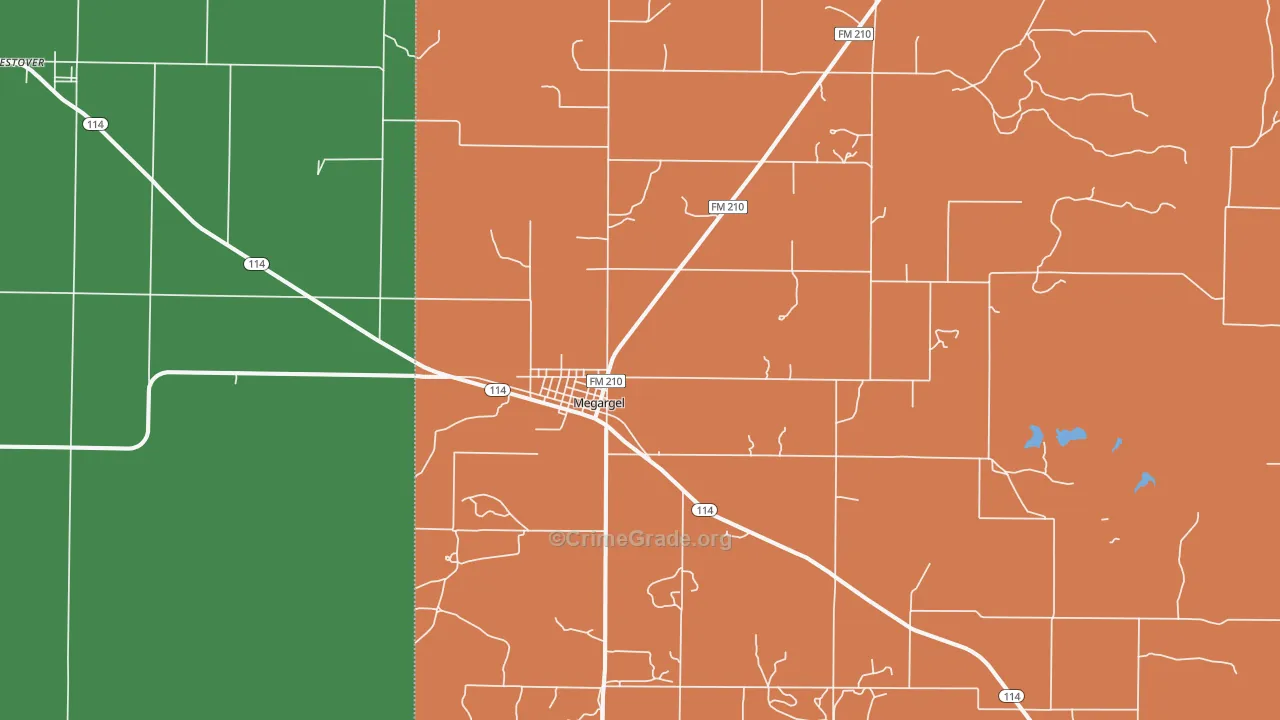 76370, TX Map of Theft Rates