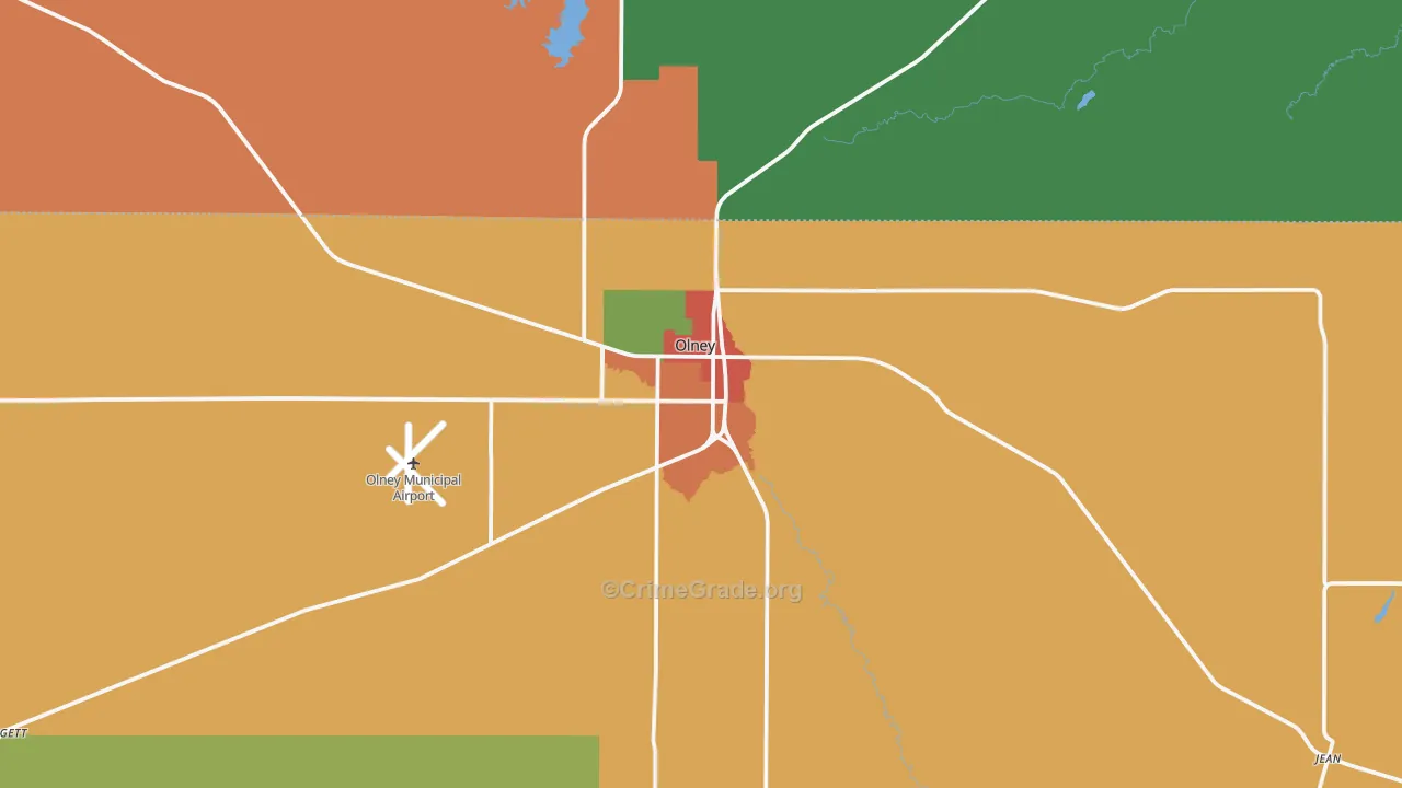 76374, TX Map of Theft Rates