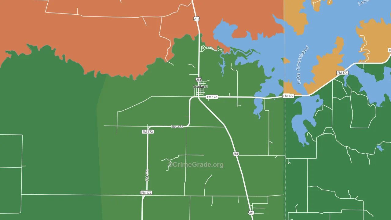 76379, TX Map of Theft Rates