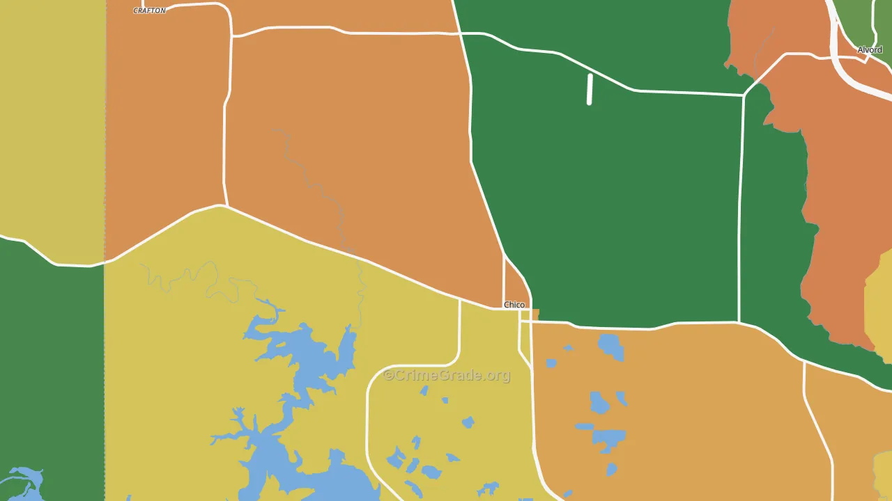 76431, TX Map of Theft Rates