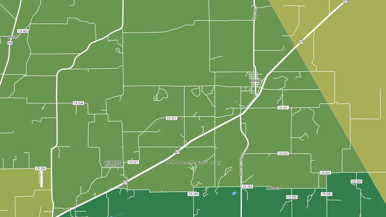 76432, TX Map of Theft Rates