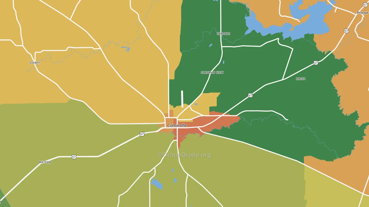 76442, TX Map of Theft Rates