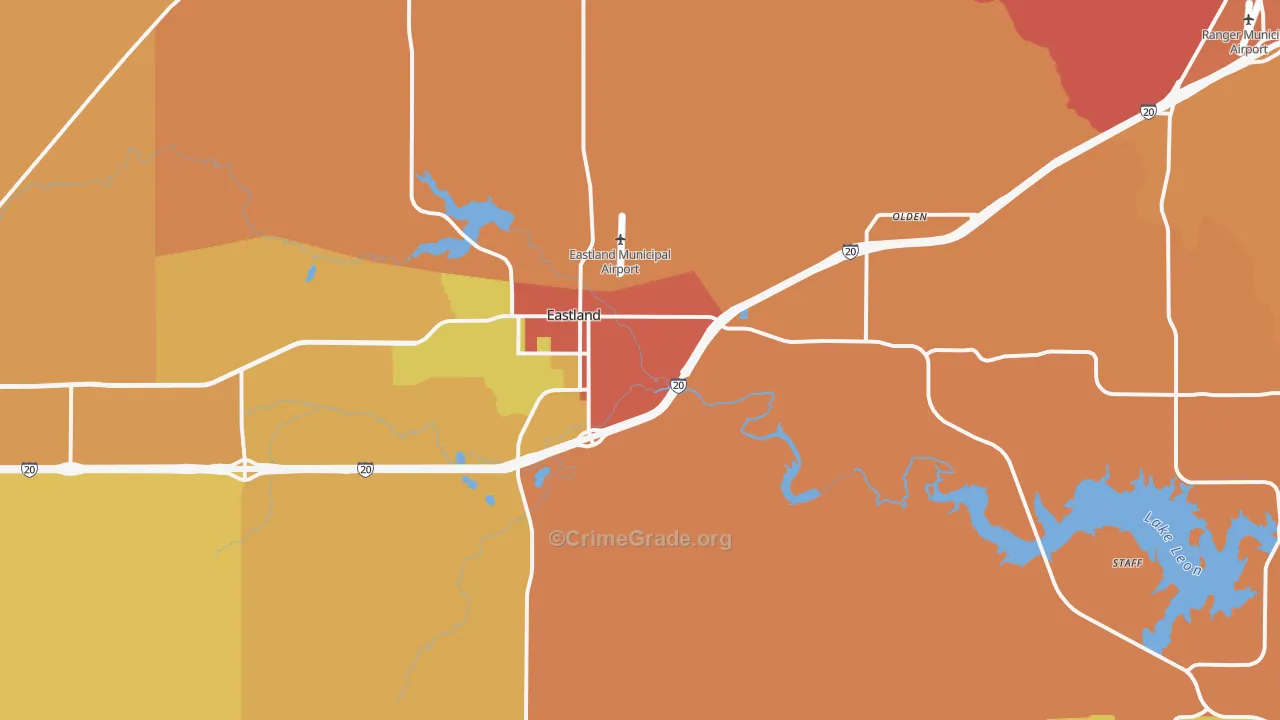 76448, TX Map of Theft Rates