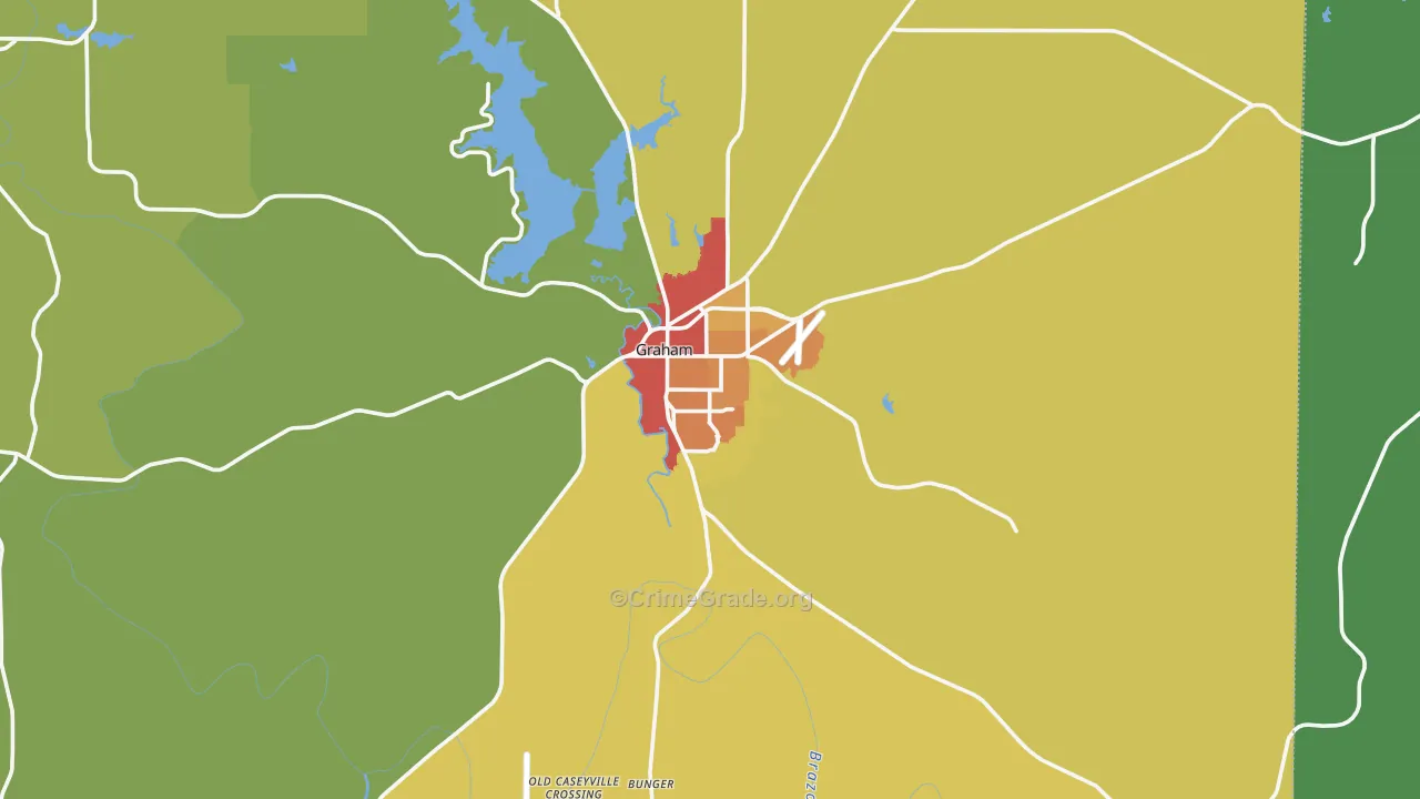 76450, TX Map of Theft Rates