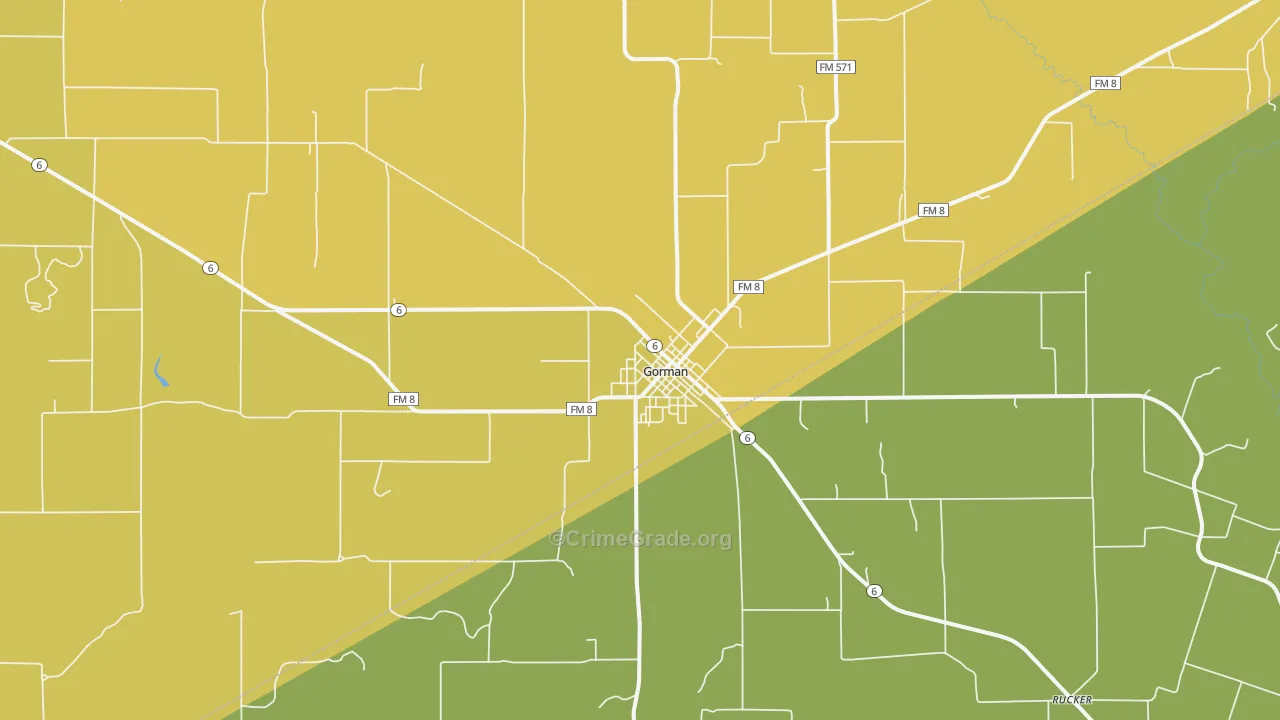 76454, TX Map of Theft Rates