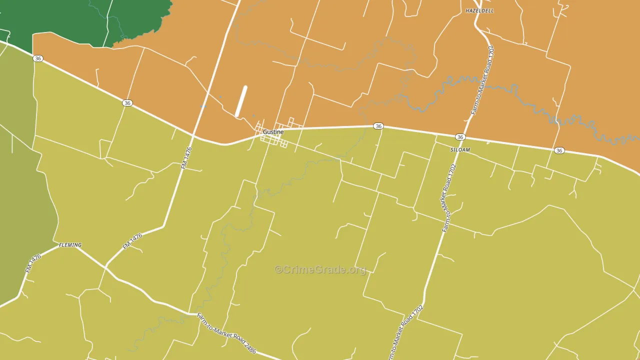 76455, TX Map of Theft Rates