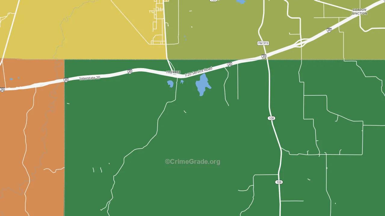 76463, TX Map of Theft Rates