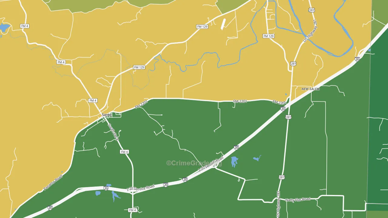 76472, TX Map of Theft Rates