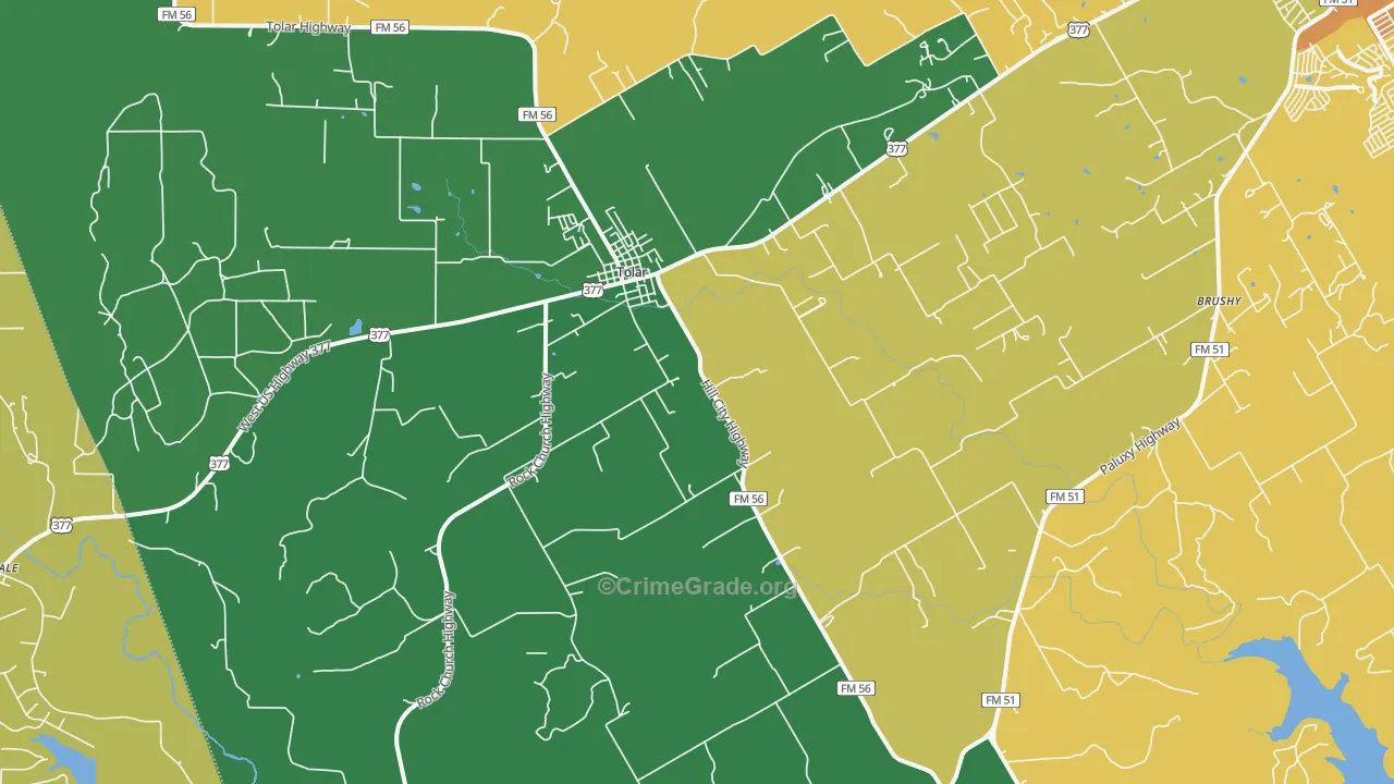76476, TX Map of Theft Rates