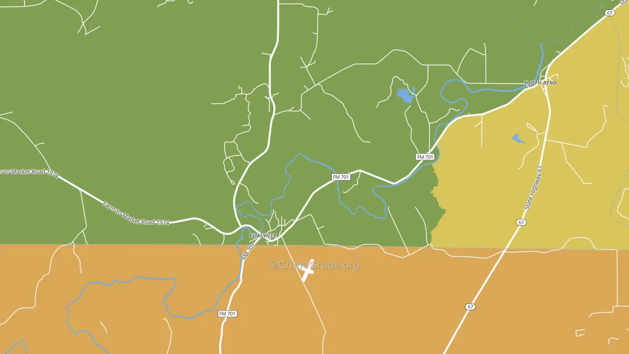 76481, TX Map of Theft Rates