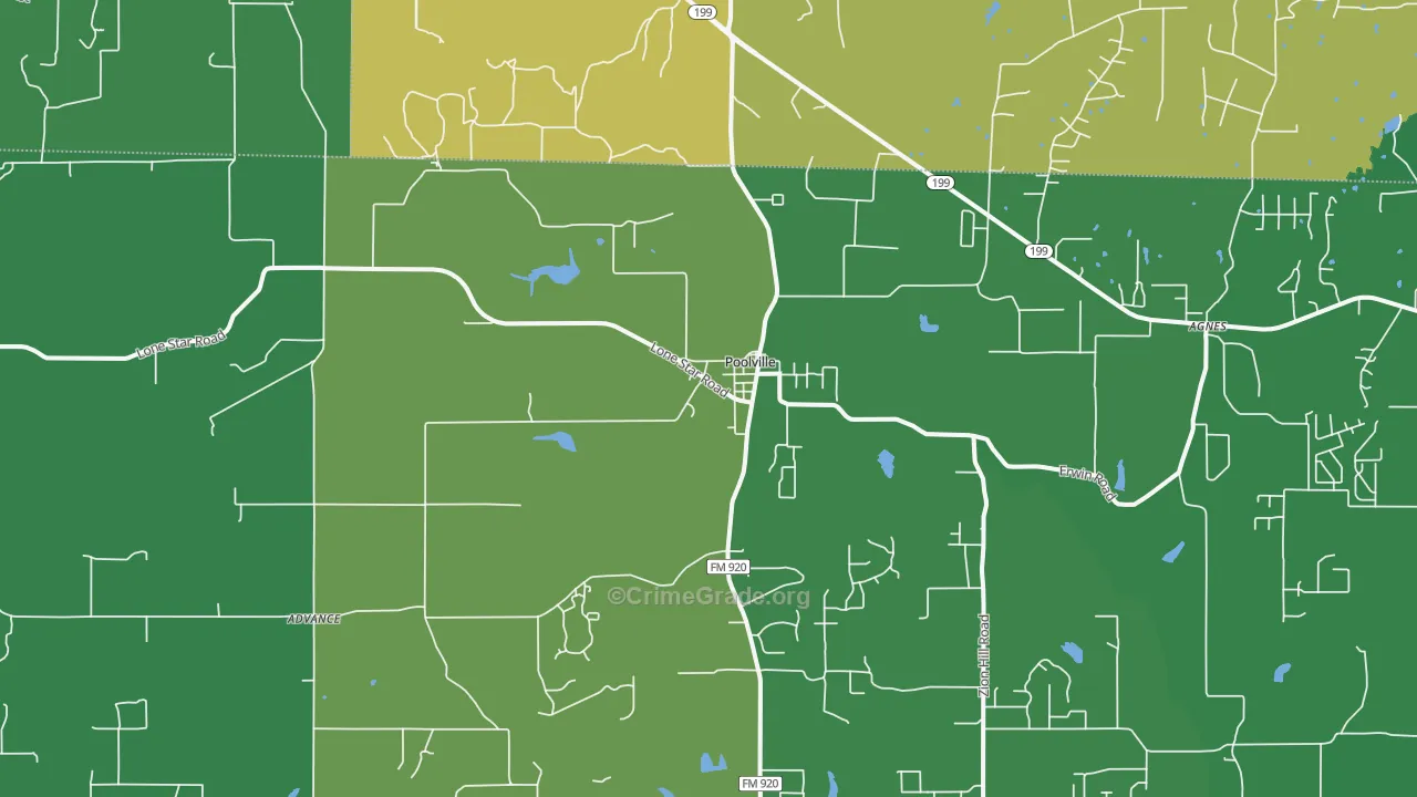 76487, TX Map of Theft Rates