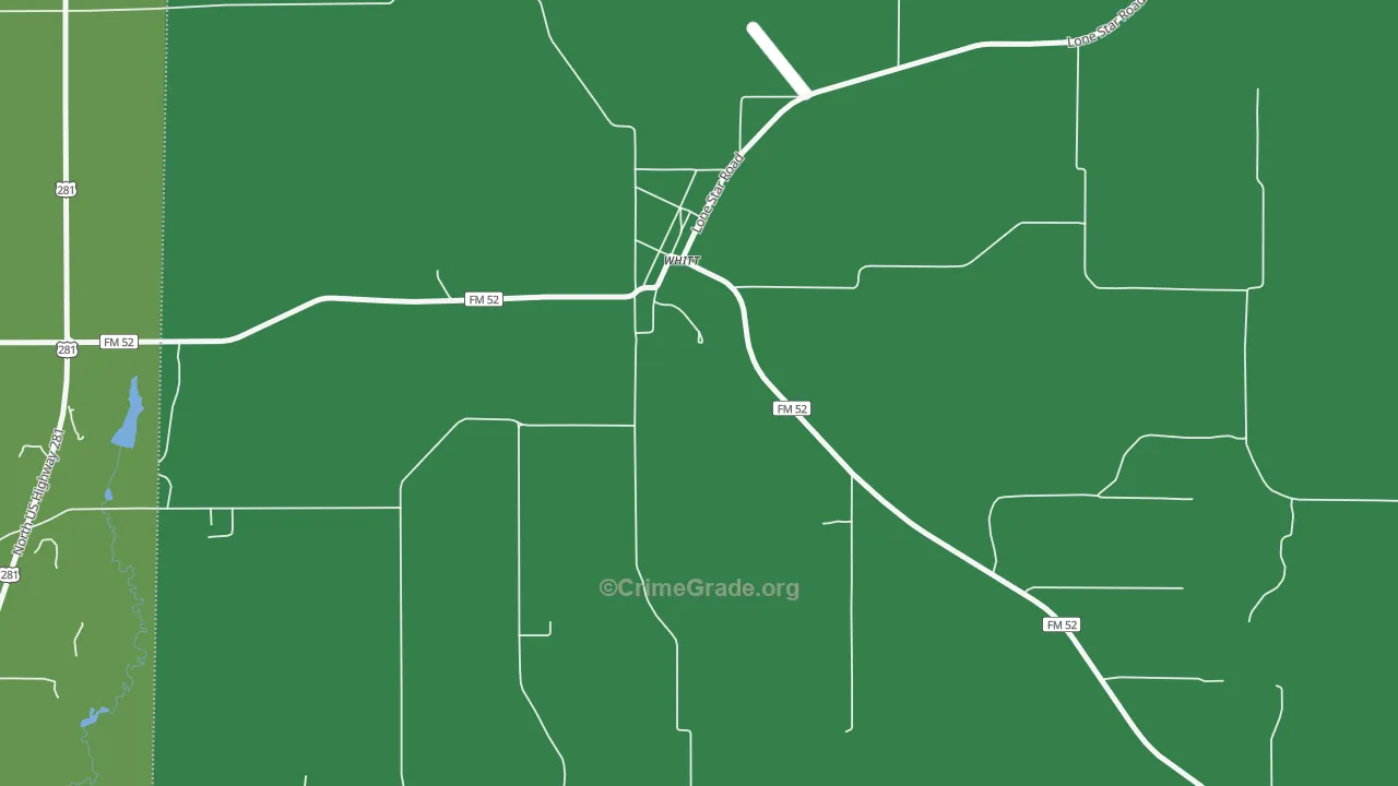 76490, TX Map of Theft Rates