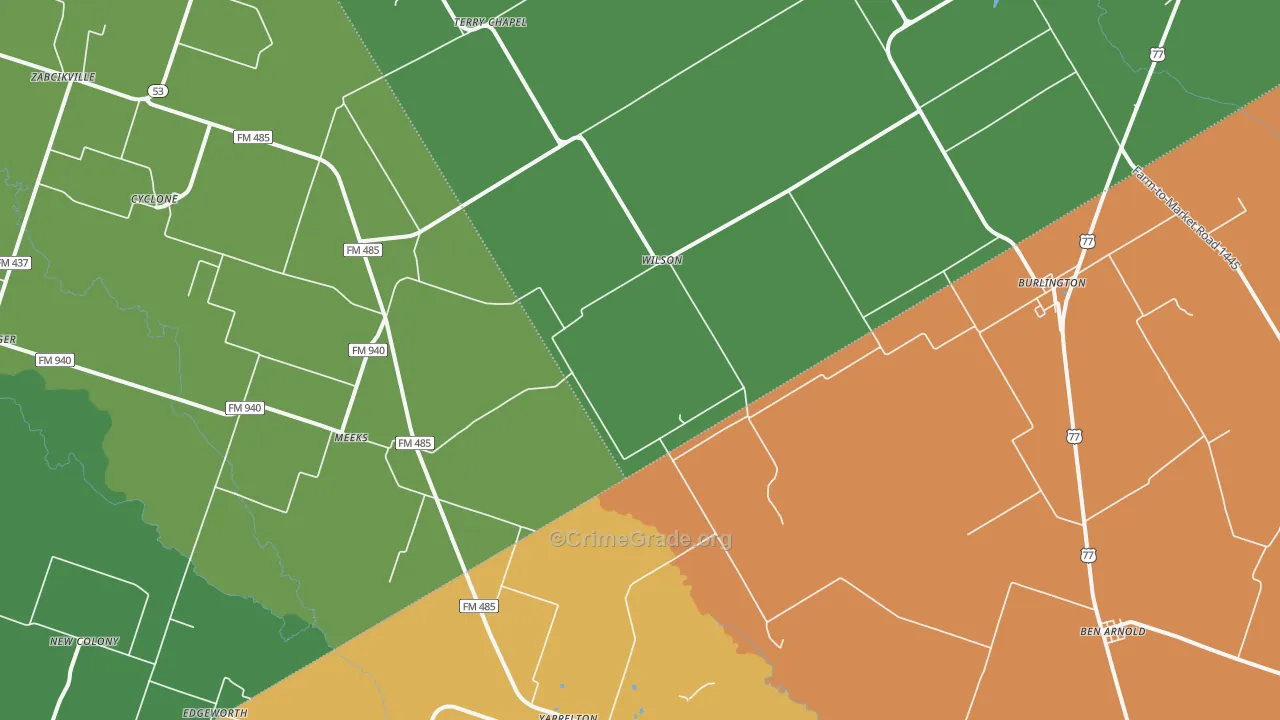 76519, TX Map of Theft Rates