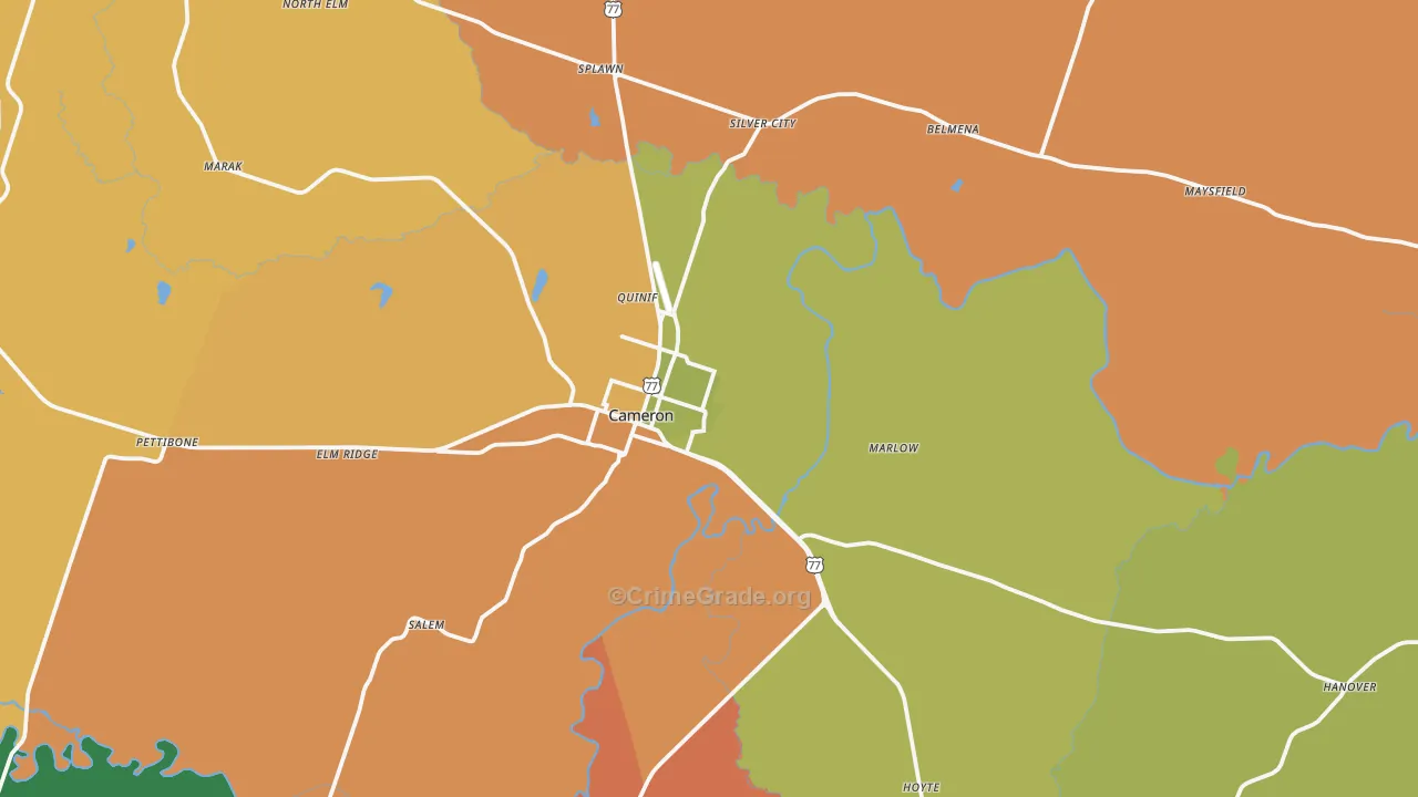 76520, TX Map of Theft Rates