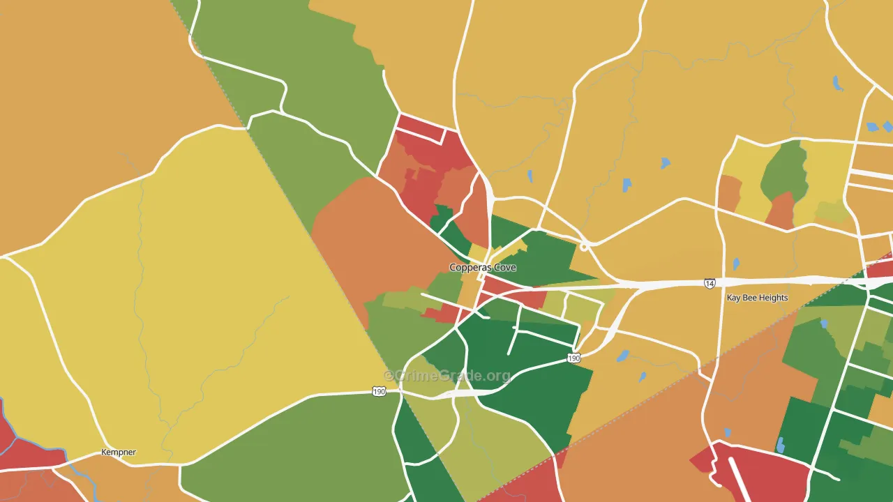 76522, TX Map of Theft Rates