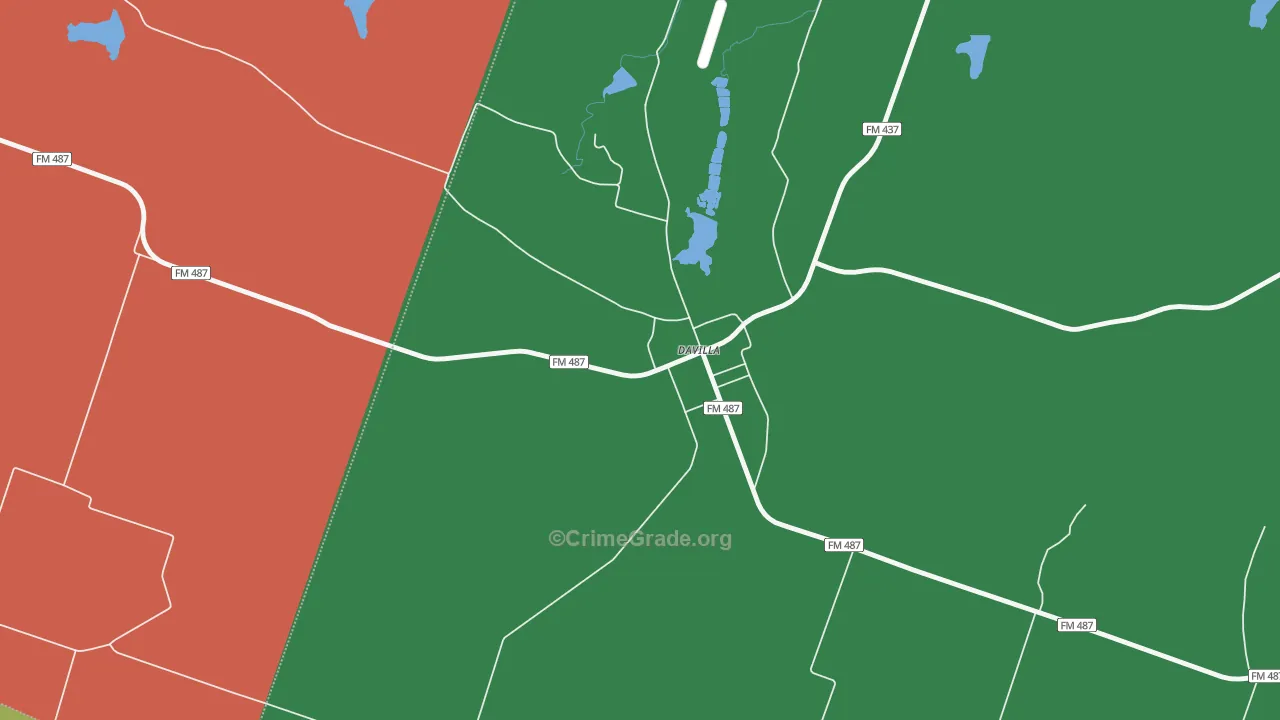 76523, TX Map of Theft Rates