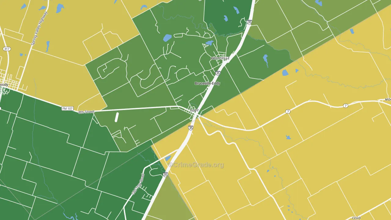 76524, TX Map of Theft Rates
