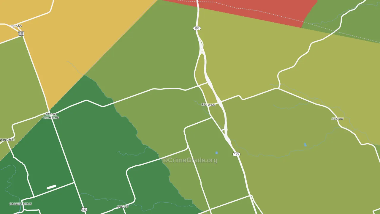 76527, TX Map of Theft Rates