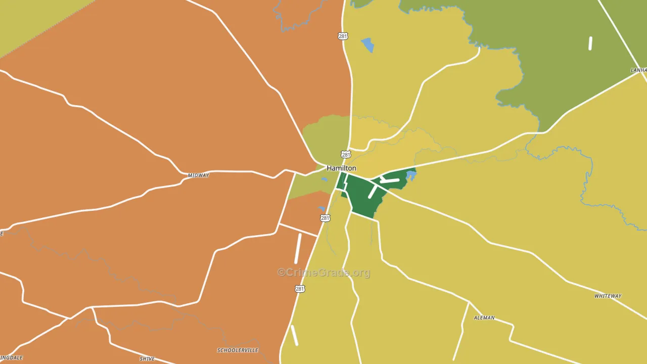 76531, TX Map of Theft Rates