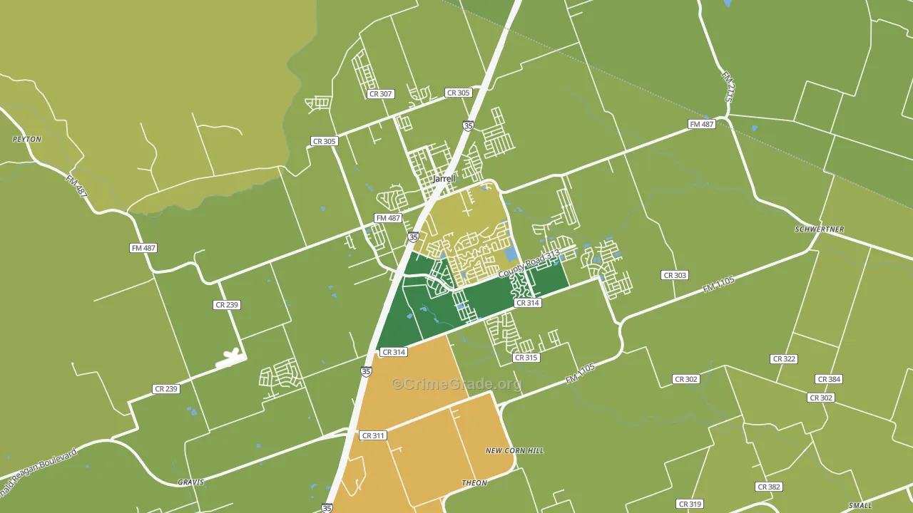 76537, TX Map of Theft Rates