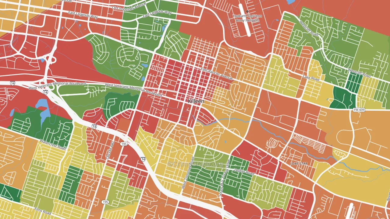 76541, TX Map of Theft Rates