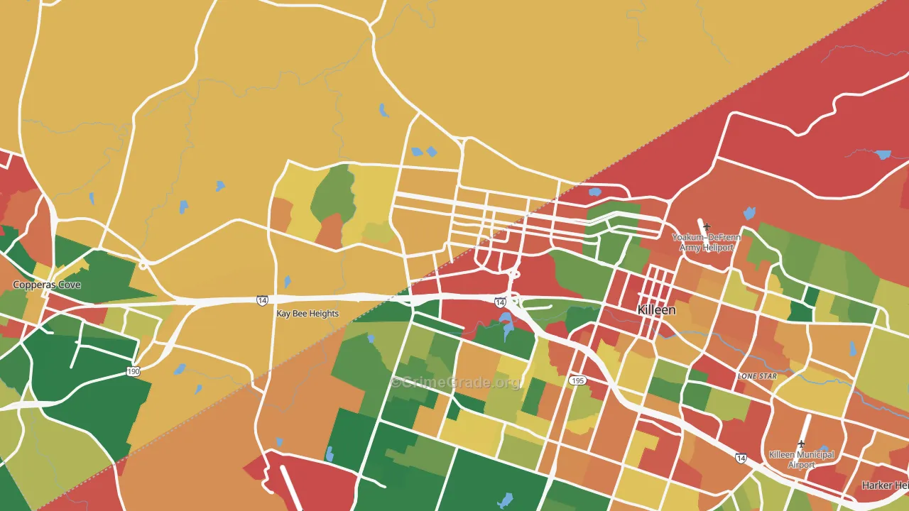 76544, TX Map of Theft Rates