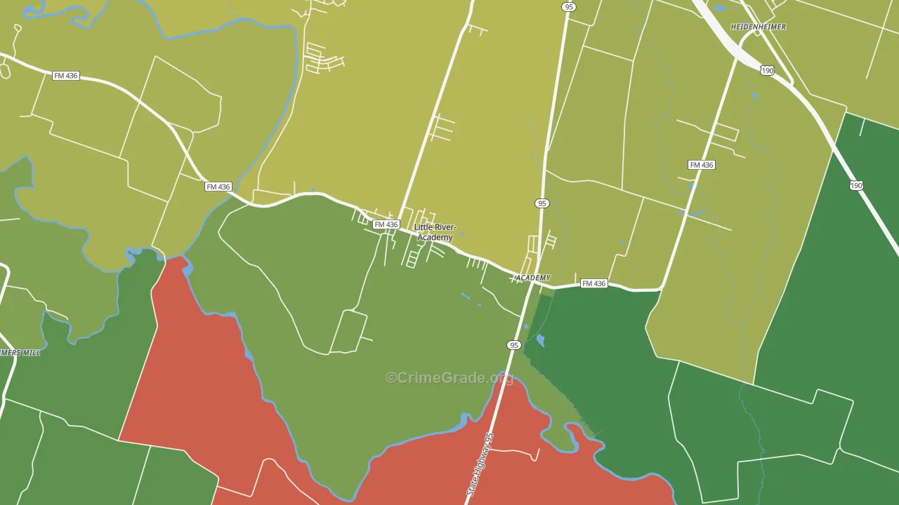 76554, TX Map of Theft Rates