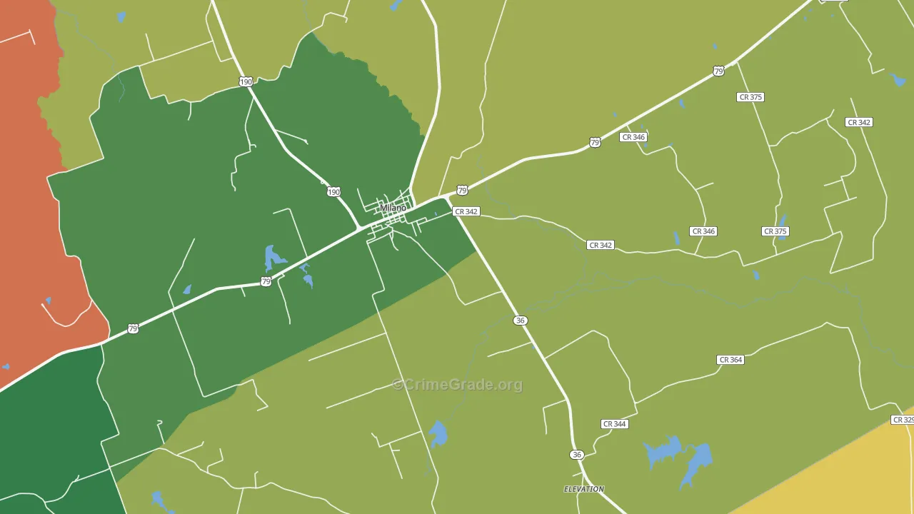 76556, TX Map of Theft Rates