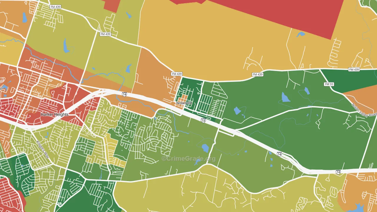 76559, TX Map of Theft Rates