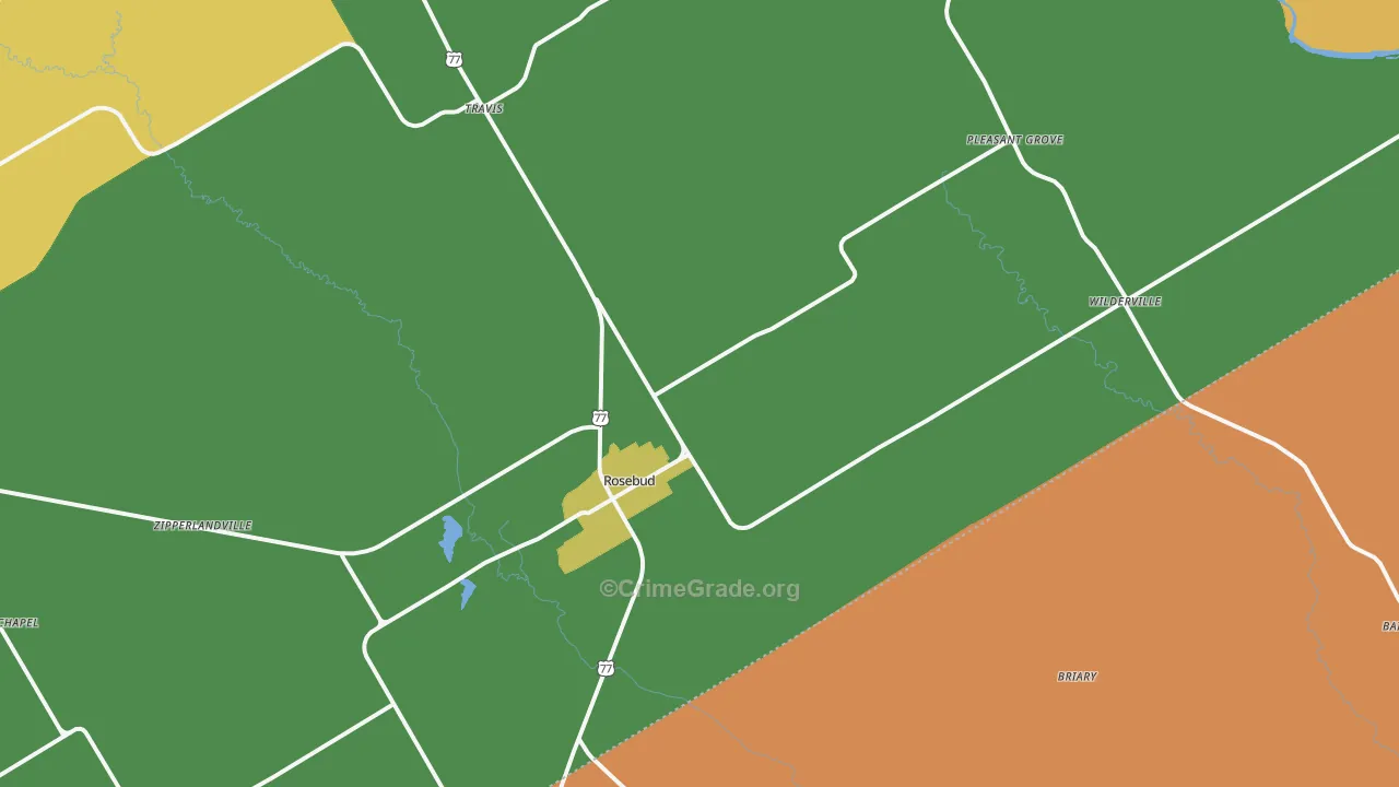 76570, TX Map of Theft Rates