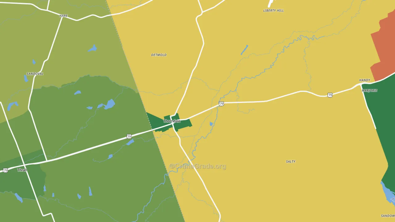 76577, TX Map of Theft Rates