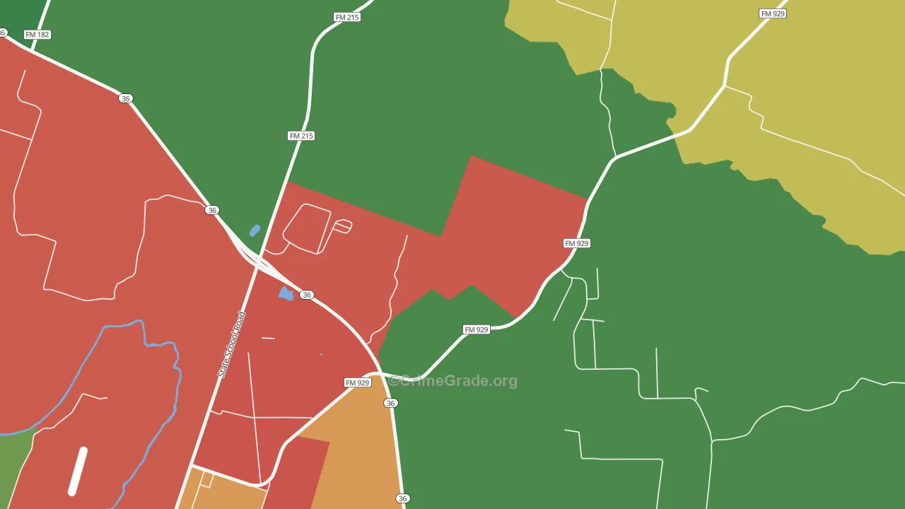 76597, TX Map of Theft Rates