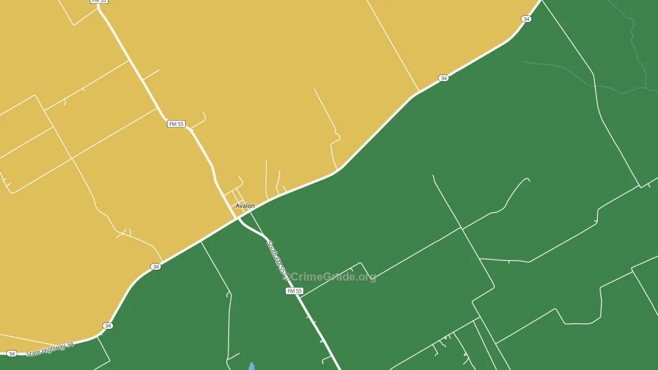 76623, TX Map of Theft Rates
