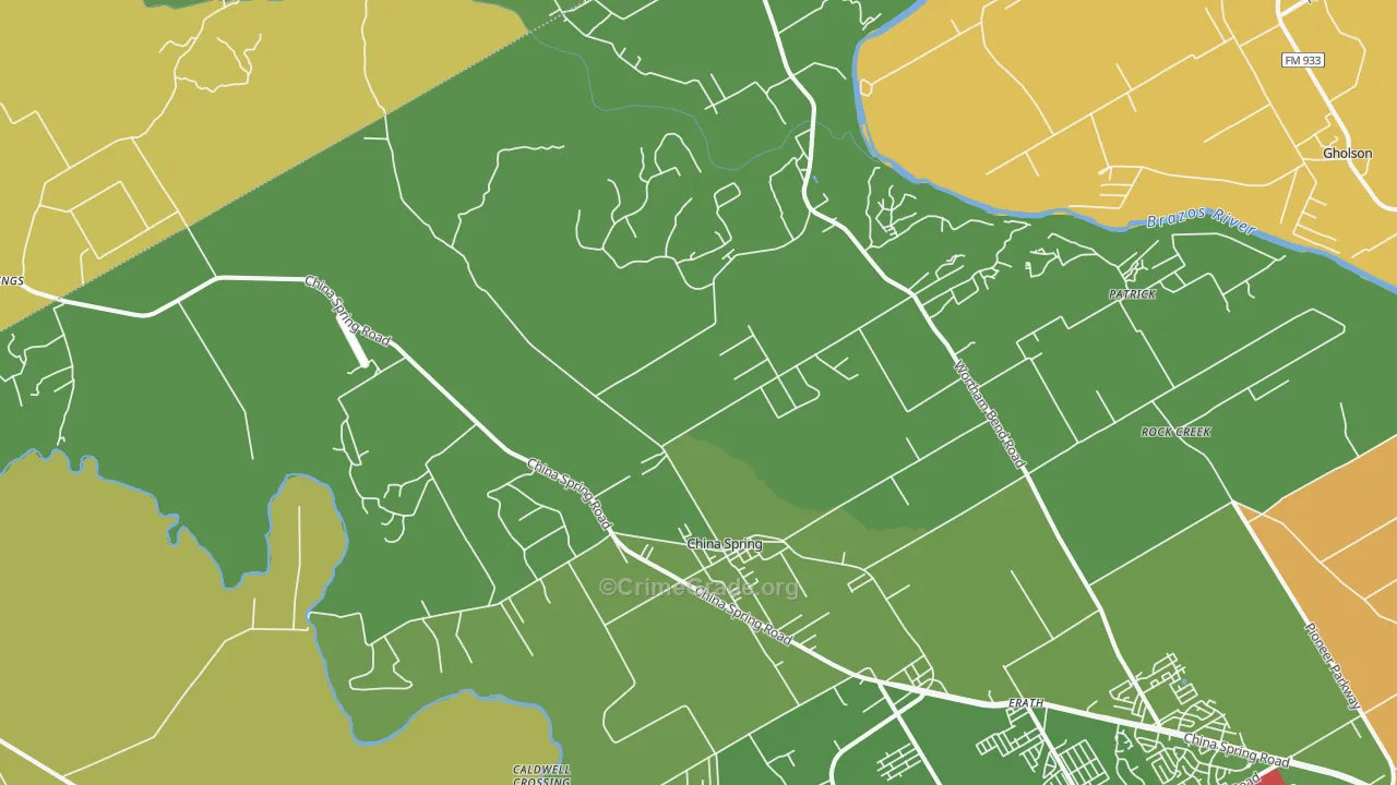 76633, TX Map of Theft Rates