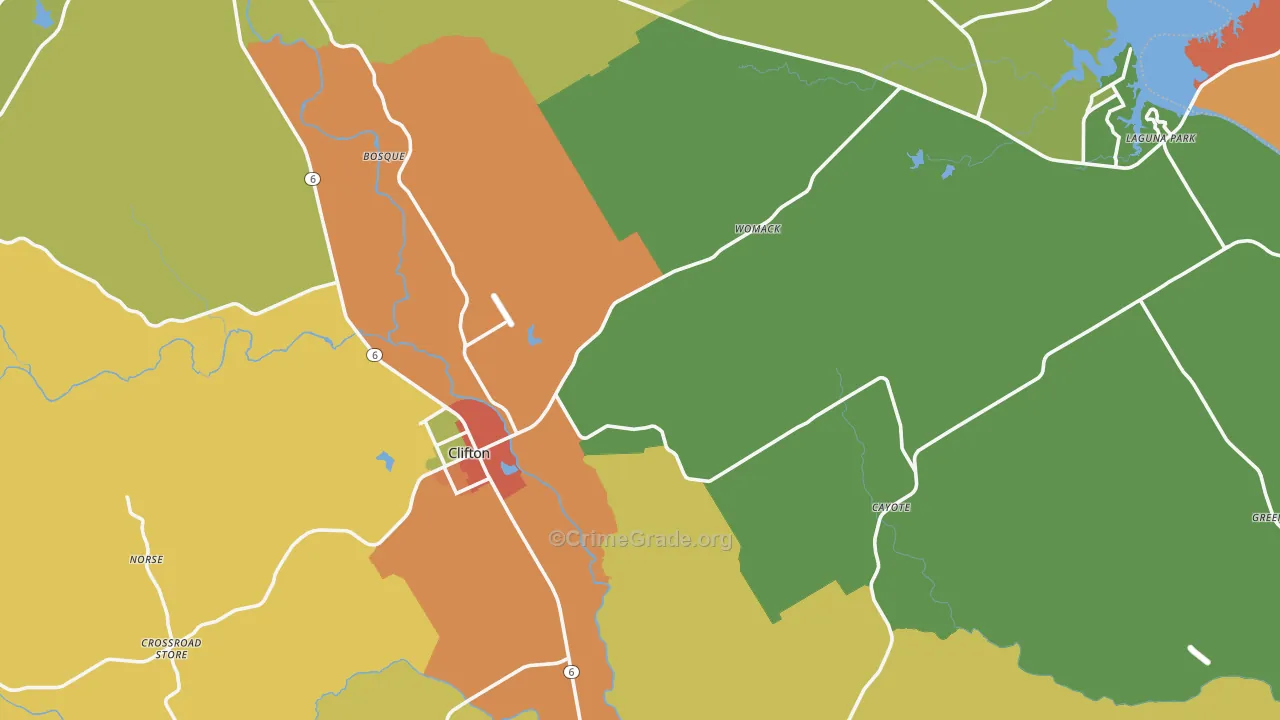 76634, TX Map of Theft Rates
