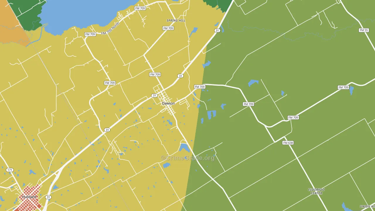 76639, TX Map of Theft Rates