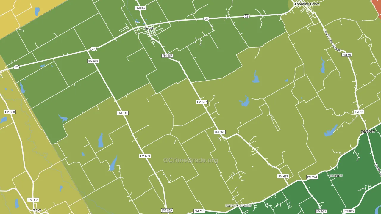 76641, TX Map of Theft Rates